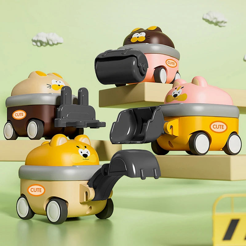 Interactive Construction Playsets: Miniature Excavator Toys for Children's Cognitive Development