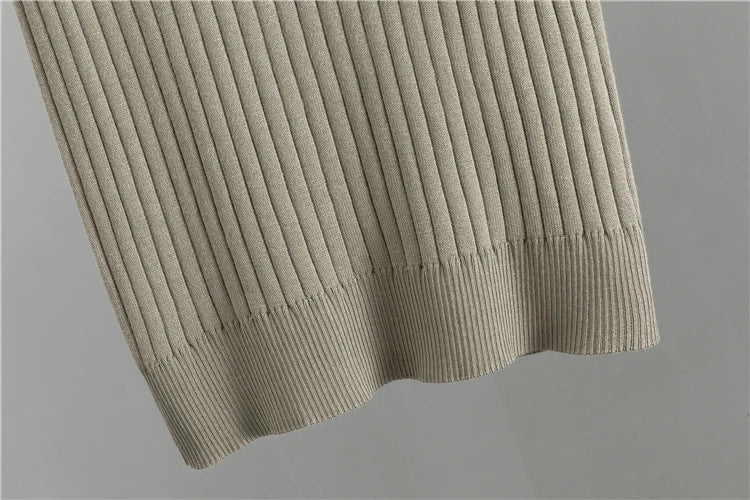 2026 Winter And Autumn Fashionable Elegant Women's Knitted 3-Piece Set cardigan Women's Sweater Women's Wide Leg Pants