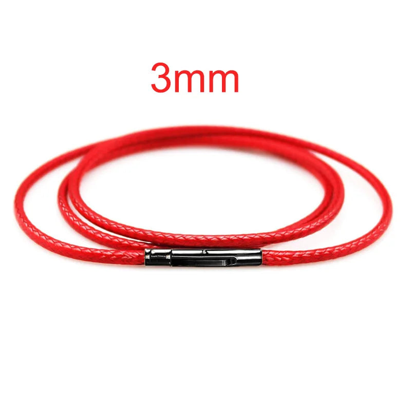3mm Black Brown Braided Leather Rope Necklace for Men Chain Choker Men Collar Neck Diy Pendant Cord Colgante Hombres Cuello 60cm