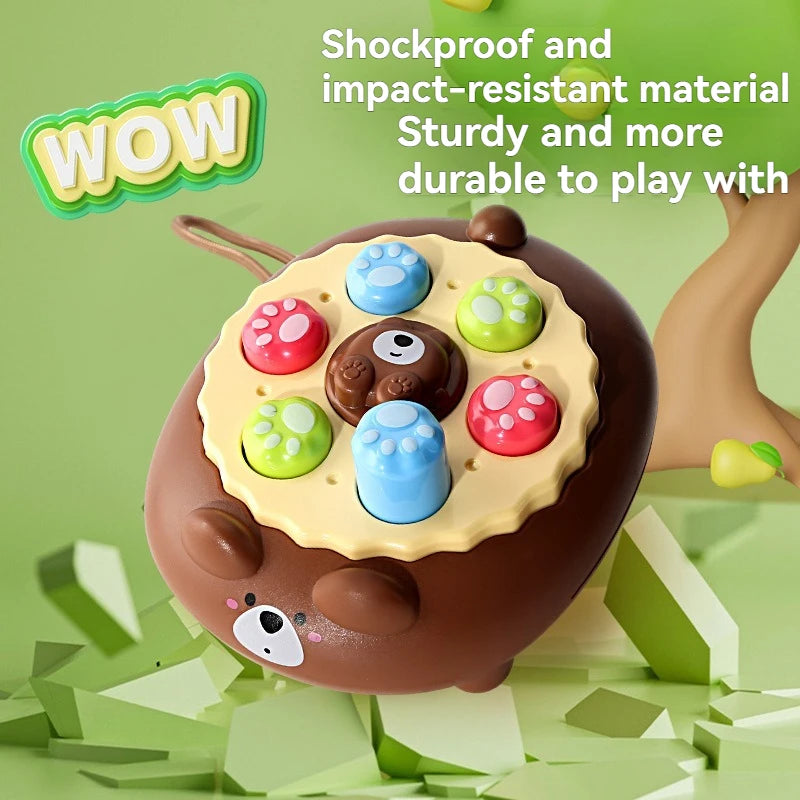 Mini Handheld Press-And-Play Educational Stress-Relief Toy, Parent-Child Interactive Toy, Three Colors, Easy to Carry, Enhances Concentration and Reaction Ability