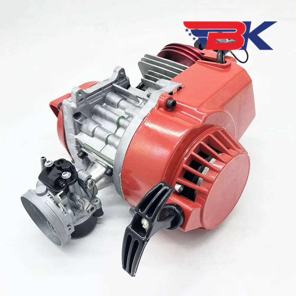 NEW Mini Moto 47cc 49cc Engine For Racing 2-Stroke Pocket Quad Dirt Bike ATV Red
