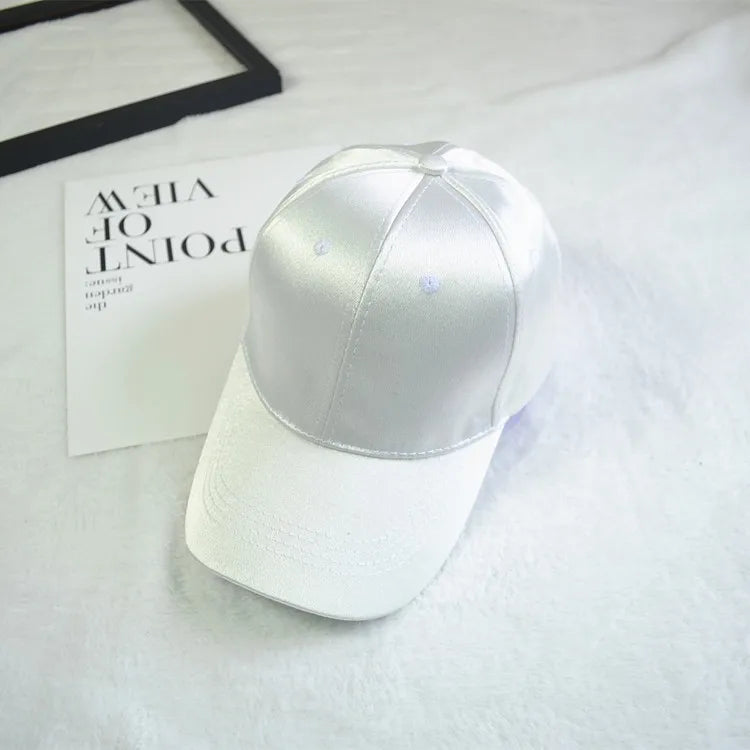 Baseball Cap Women Hat Summer Hats for Women Men Satin Sold Baseball Cap Snapback Casquette Gorras Para Hombres Casual Sport Hat