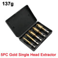 5pc hexagonal handle single head screw extractor wooden screw iron screw slide tooth broken end removal power tool accessory set