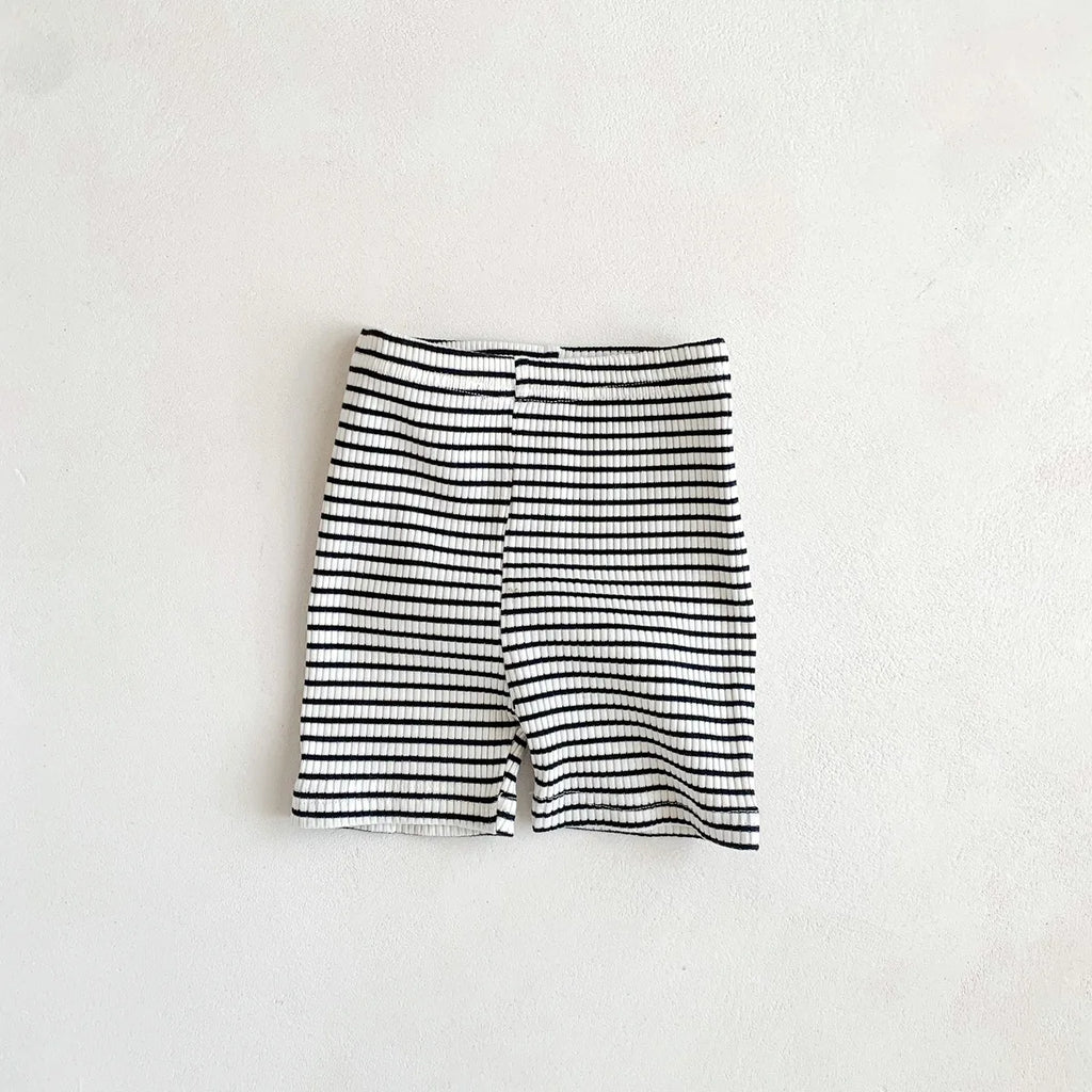 2024 Summer Baby Trousers Pants Ribbed Elastic Striped Pants Children's Casual Infant Clothing Kids Toddler Boys Girl Clothes