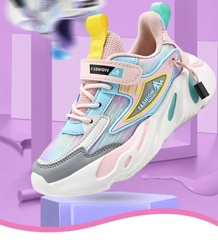 Fashion Children Shoes Girls Sneakers School Sports Summer Mesh Breathable For Kids Tennis Casual Shoes