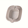 6-Piece Set/Double-Layer Draining Basket Kitchen Sink Strainer Basket Multifunctional Vegetable Washing Tool for Home Use