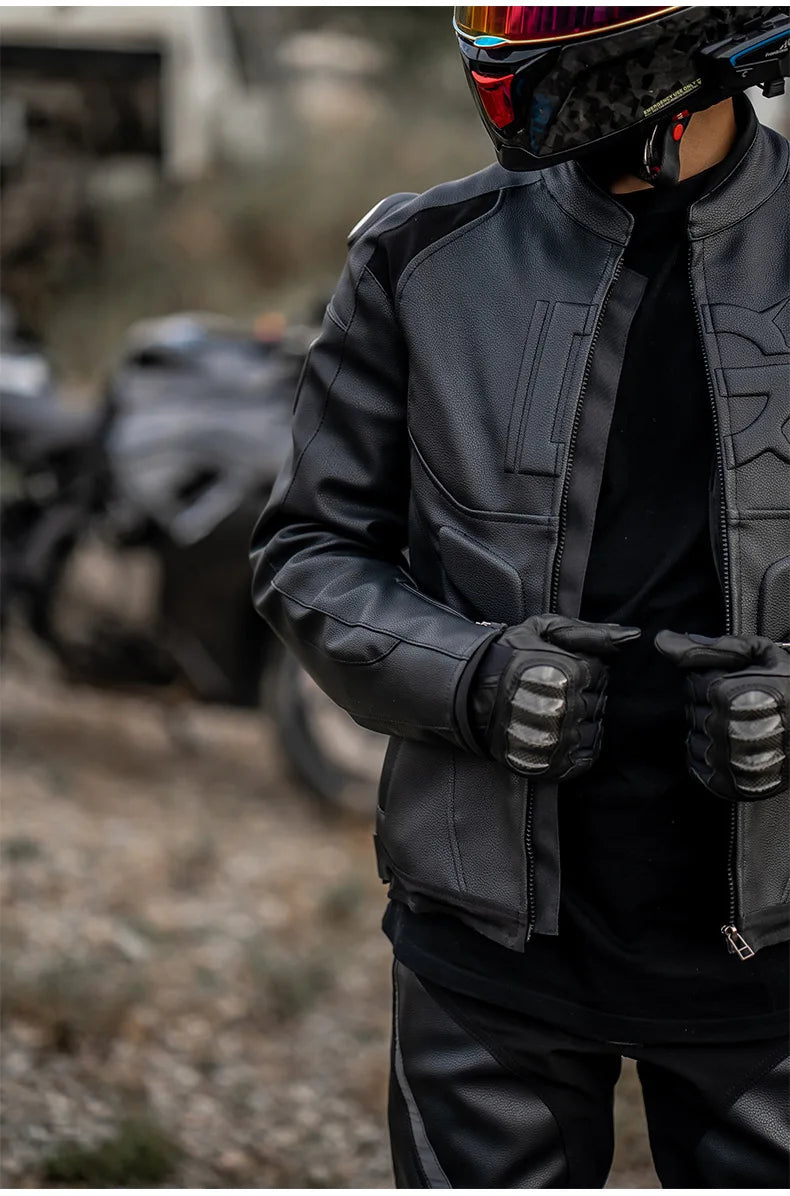 Motorcycle Pants PU Leather Pantalon Moto Men Pantalon Motocross Black Pantalon Moto Para Hombre CE Protector Motocross Pants