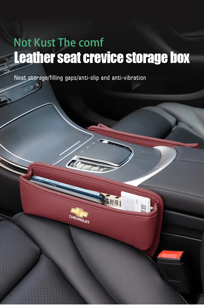 Car Accessories Seat Gap Organizer Box Leak-proof Storage Bag For Chevrolet Z71 Aveo Impala Lacetti Malibu Sail SS Cruze Sonic