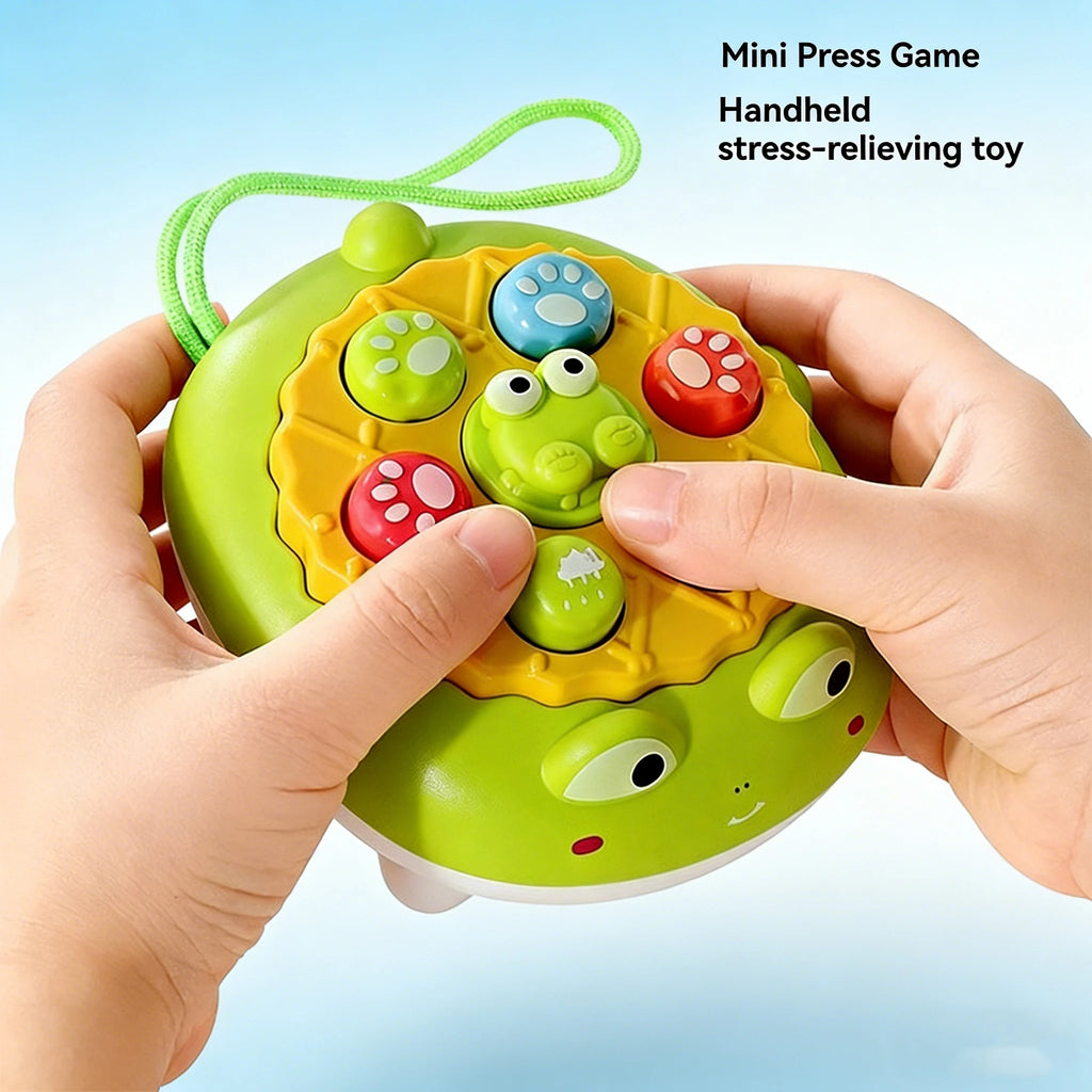 Mini Handheld Press-And-Play Educational Stress-Relief Toy, Parent-Child Interactive Toy, Three Colors, Easy to Carry, Enhances Concentration and Reaction Ability