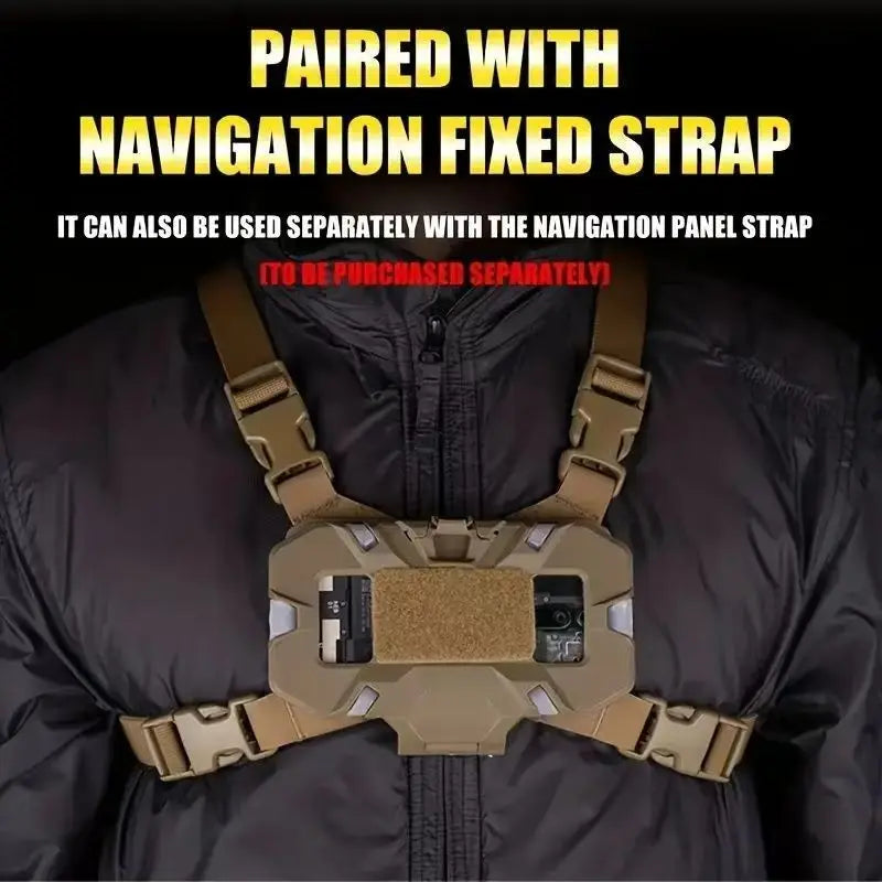 Tactical Navigation Board Foldable Mobile Phone Holder Chest Bag Admin Panel for Hunting Vests Tactical Organizer Accessory