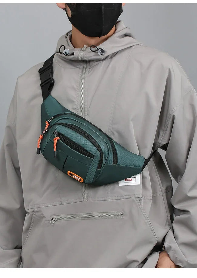 Oxford Waterproof Unisex Waist Bag - Large Capacity, Wear - Resistant Multifunctional Fanny Pack (Riñoneras Para Hombre)