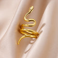 Snake Rings for Women Men Waterproof Stainless Steel Ring Gothic Gold Color Couple hombres Aesthetic Jewelry anillos mujer