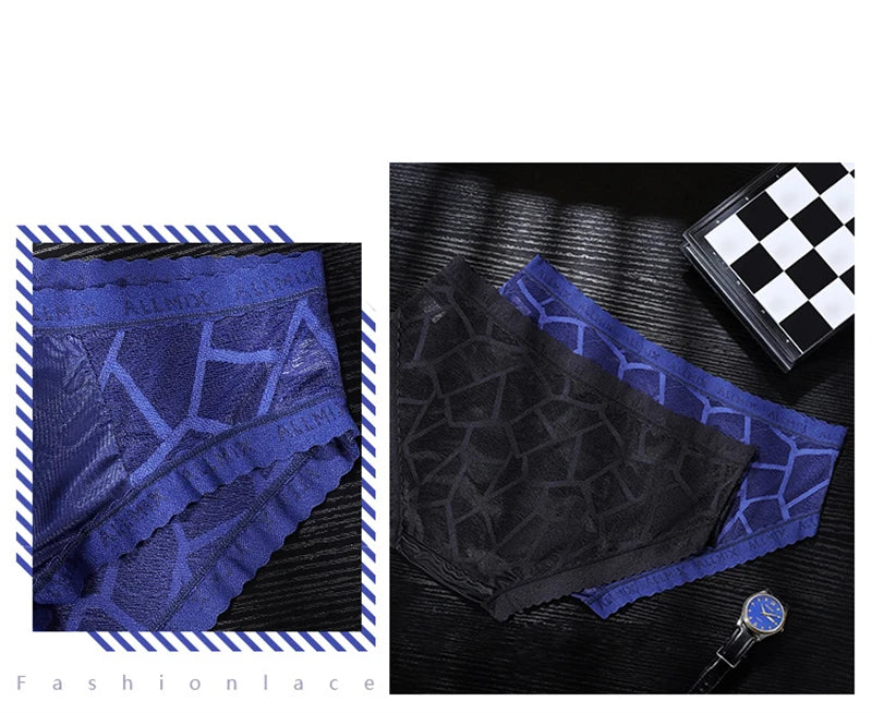 Ropa interior hombre 3D letter sissy gay calzoncillos hombres U convex sexy tоy mens sexy underwear ice silk lace thin calcinha