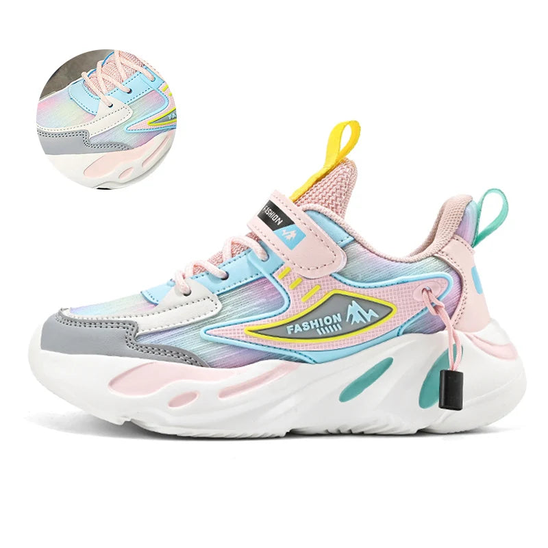 Fashion Children Shoes Girls Sneakers School Sports Summer Mesh Breathable For Kids Tennis Casual Shoes