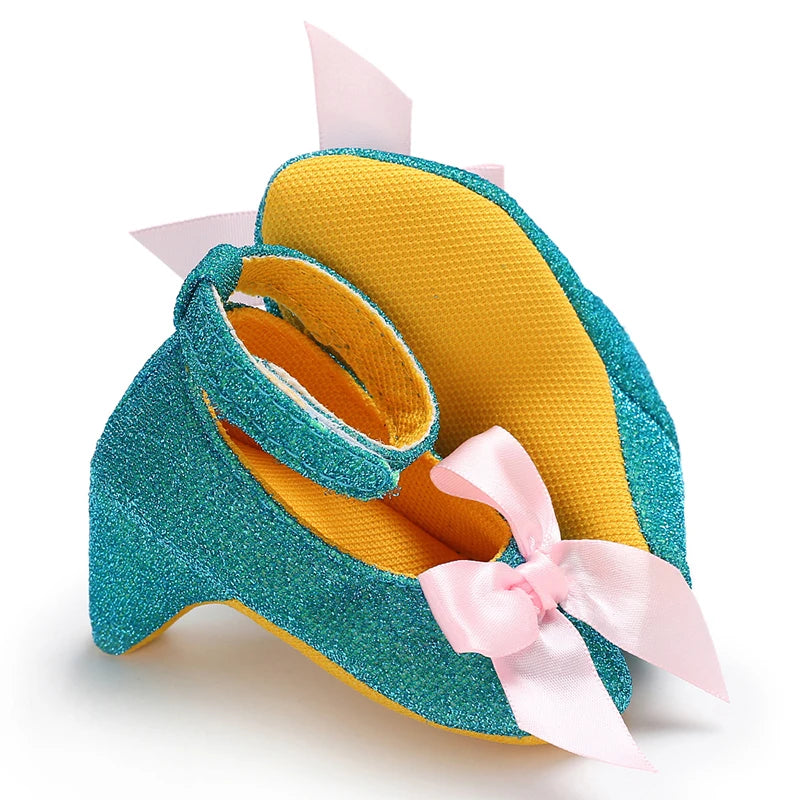 Spring and Autumn Girl Baby Anti slip Children's Shoes Girl Baby Beautiful Bow High Heels Girl Baby High Heels