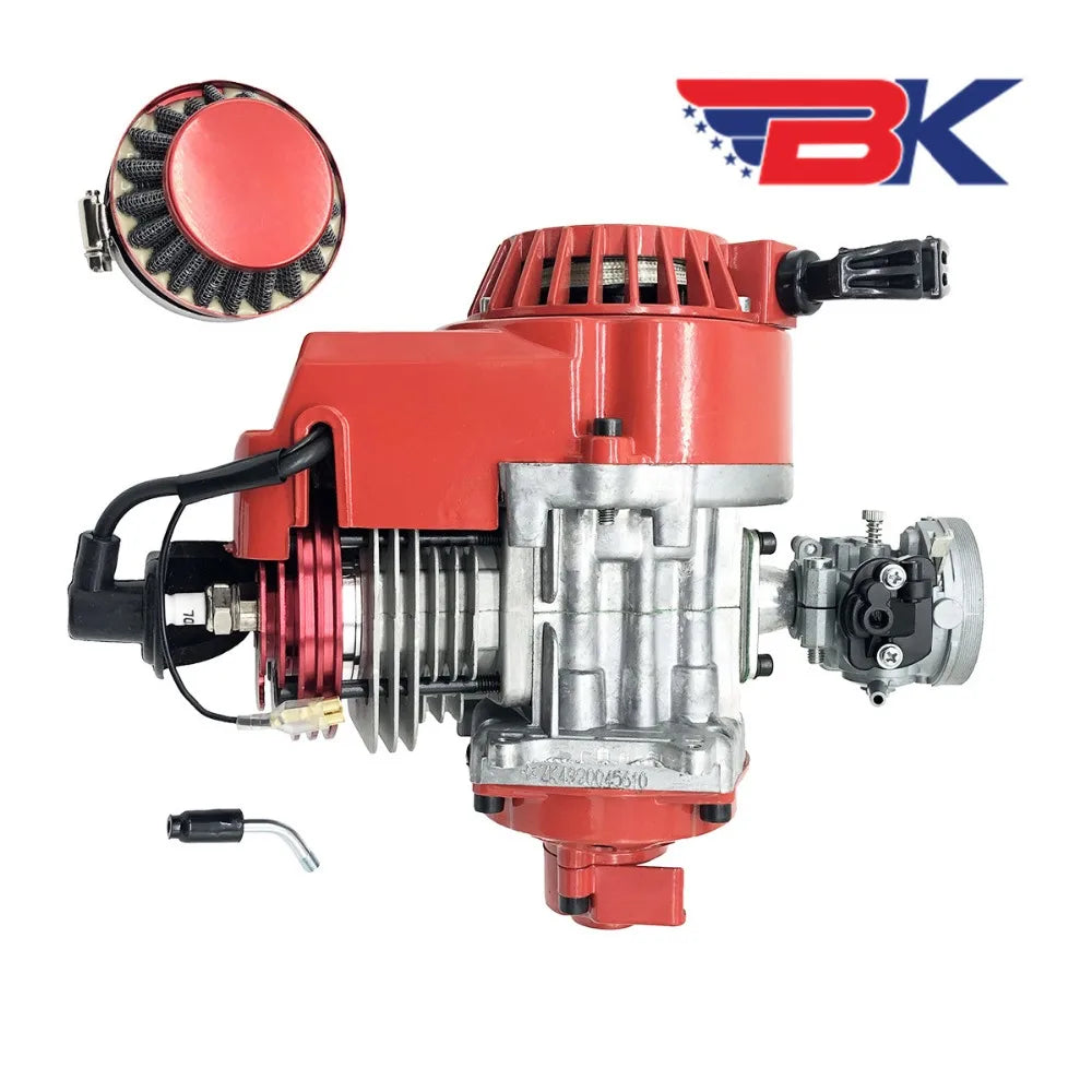 NEW Mini Moto 47cc 49cc Engine For Racing 2-Stroke Pocket Quad Dirt Bike ATV Red