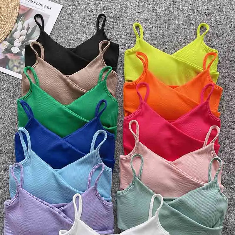 Irregular Casual Sport Camisole Women Strap Design Solid Fashion 2023 Y2K Elegant Ladies Chic Slim Tank Tops