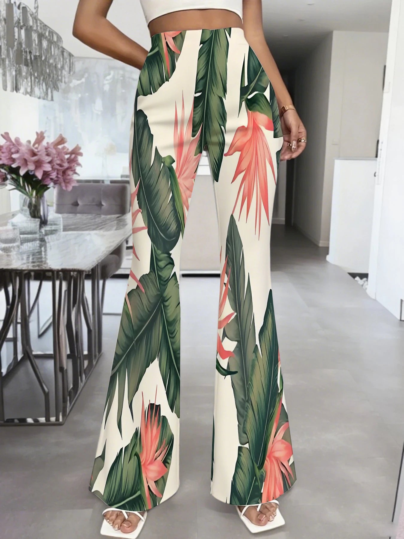 Flared Pants for Leg Shaping Commute Suitable Casual Trousers for Women Enhance Silhouette Comfortable Streetwear
