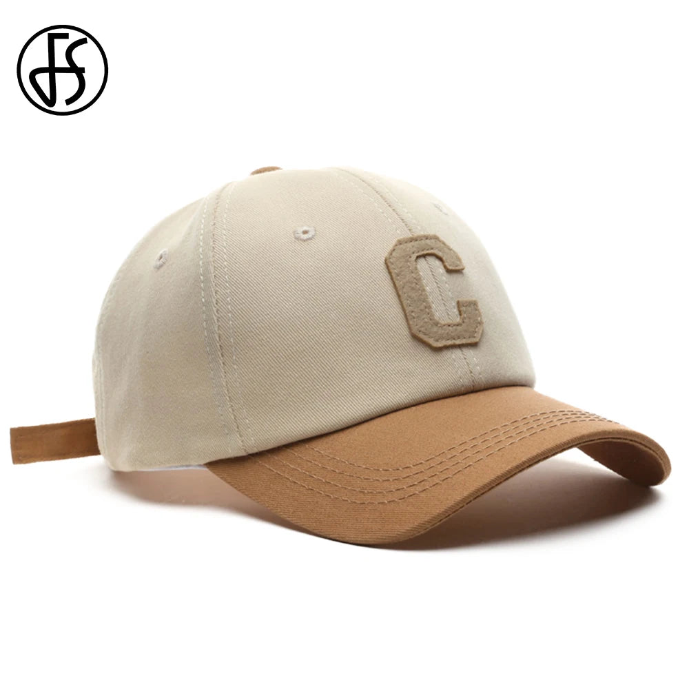 FS Fashion Khaki Baseball Caps For Men Luxury Brand Women Hat Cotton Summer Trucker Hats Street Hip Hop Caps Casquette Femme