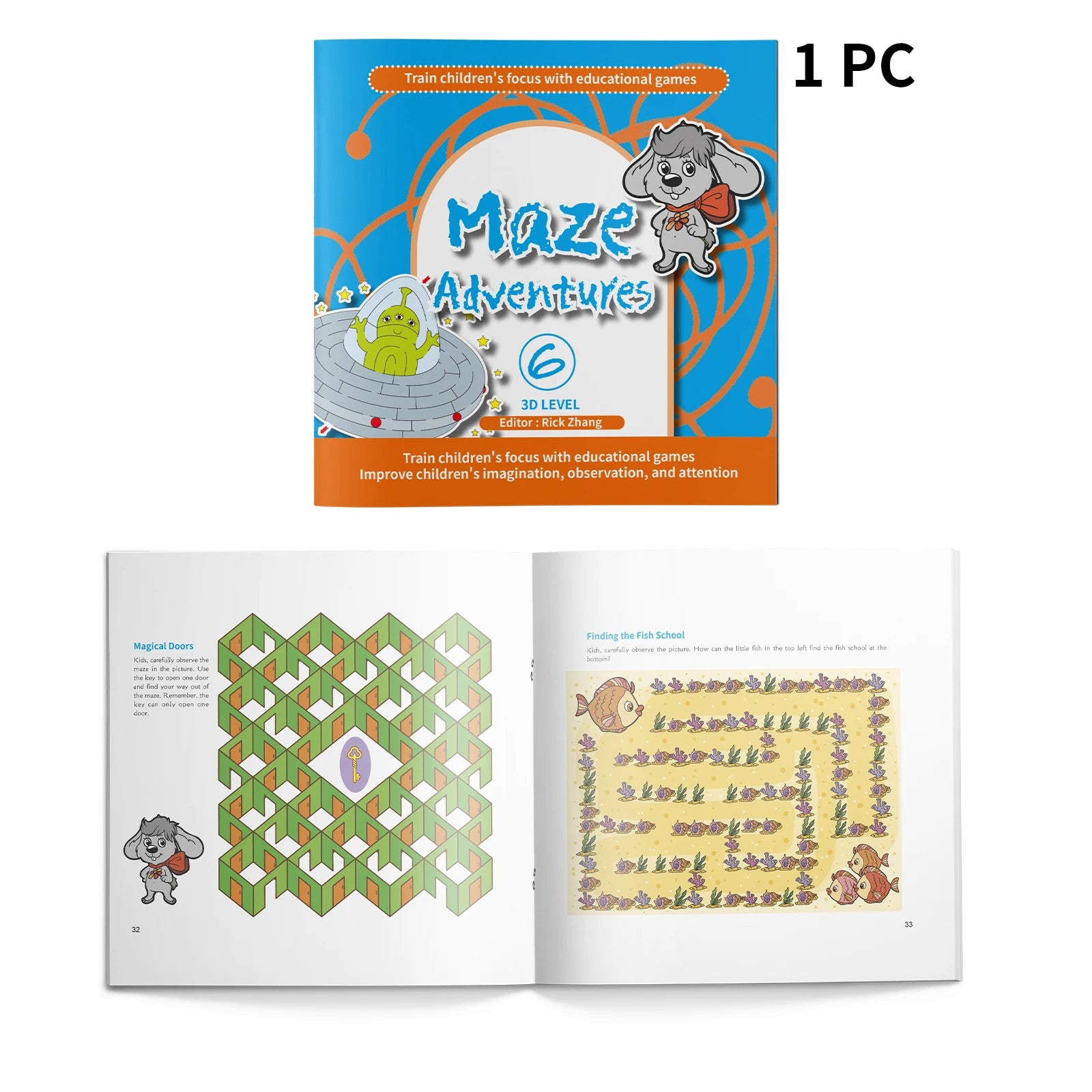 Interactive Maze Puzzle Book for Kids: Fun and Educational Adventures to Enhance Problem-Solving and Critical Thinking Skills
