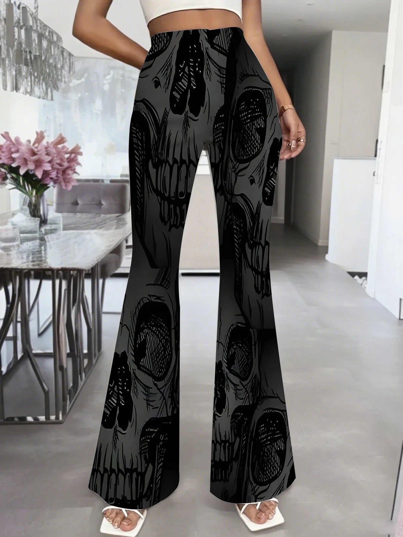 Flared Pants for Leg Shaping Commute Suitable Casual Trousers for Women Enhance Silhouette Comfortable Streetwear