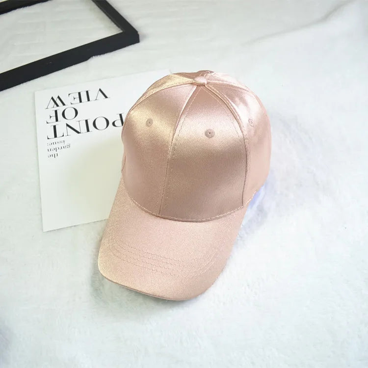 Baseball Cap Women Hat Summer Hats for Women Men Satin Sold Baseball Cap Snapback Casquette Gorras Para Hombres Casual Sport Hat