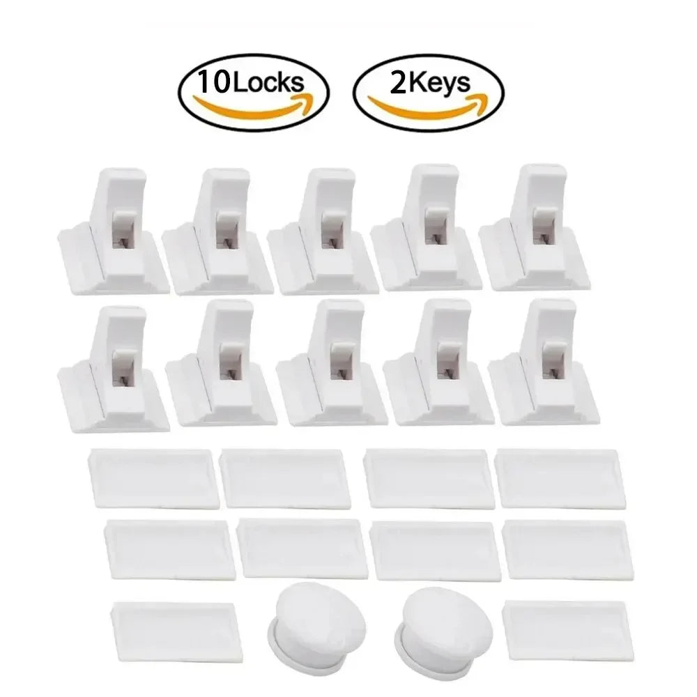 Magnetic Baby Safety Lock Children Protection Invisible Drawer Latch Cabinet Door Lock Limiter Children Security