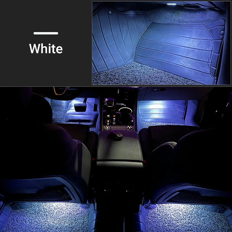 Car Footwell Lights Accessories For Skoda Octavia Pro A8 MK4 Superb 3 Rapid Kodiaq Karoq For Seat Leon MK3 Ibiza Ateca Toledo