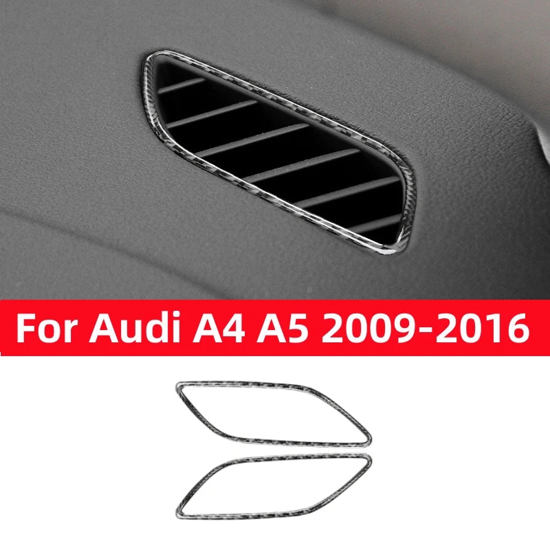 For Audi A4L A4 B8 2009-2016 A5 2008-2017 Accessories Carbon Fiber Interior Car Instrument Air Outlet Trim Frame Sticker Cover