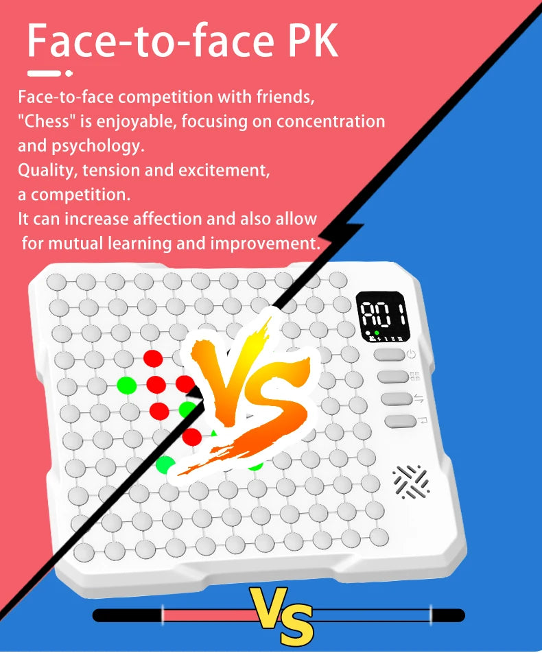 14 in 1 Multifunctional Smart Board Game Electronic Chess Backgammon Go Tic-Tac-Toe Whack-a-Mole Combe for Kids Educational Toy