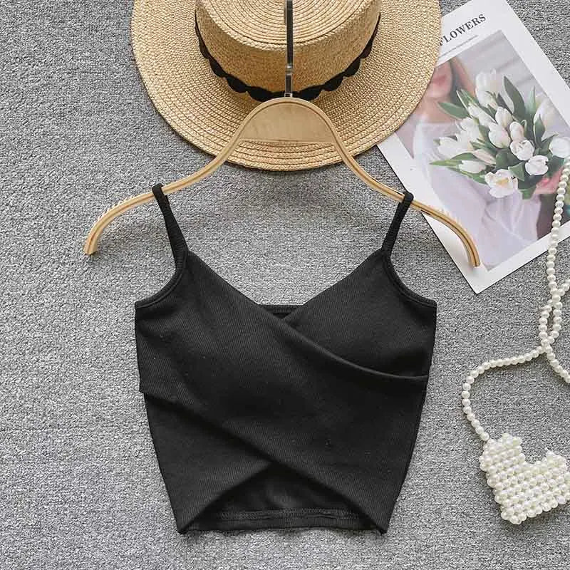  Irregular Casual Sport Camisole Women Strap Design Solid Fashion 2023 Y2K Elegant Ladies Chic Slim Tank Tops