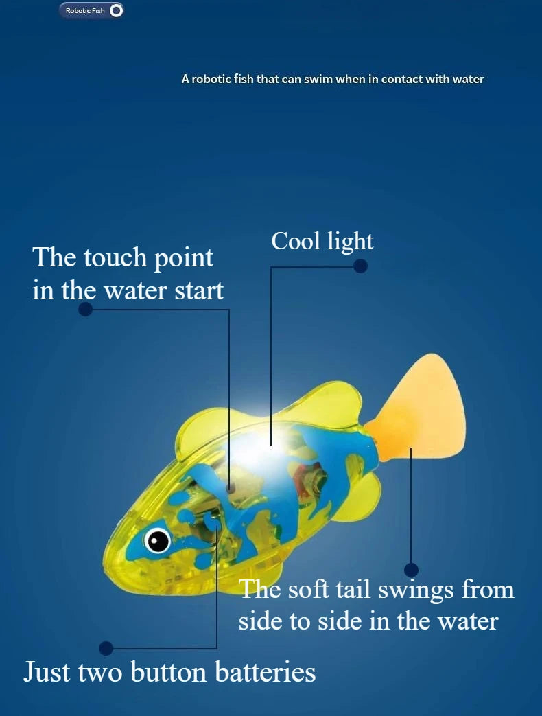 Children's Electronic Toys Can Swim In Water With Colorful Fish And Nostalgic Flip Imitation Mobile Phone Girl Gift