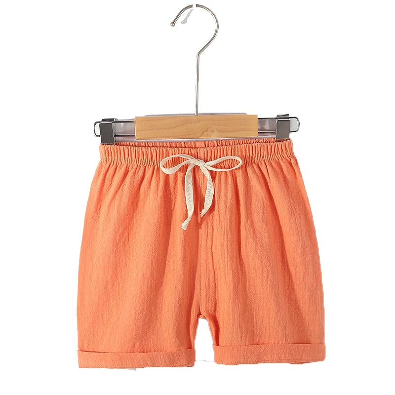 2 4 6 8 10 Years Boys Shorts Kids Sport Pant Baby Summer Clothes Children Linen Soft Cotton Shorts Newborn Toddler Casual Shorts