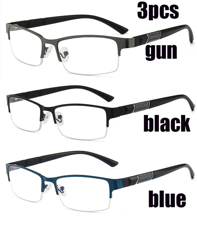 IENJOY Half-frame Reading Glasses Gafas de lectura para hombres High Quality Business Glasses Presbyopic Eyeglasses 1.0 2.0 3.0