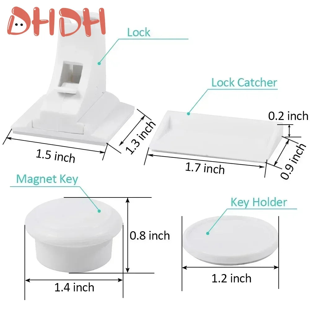 Magnetic Baby Safety Lock Children Protection Invisible Drawer Latch Cabinet Door Lock Limiter Children Security