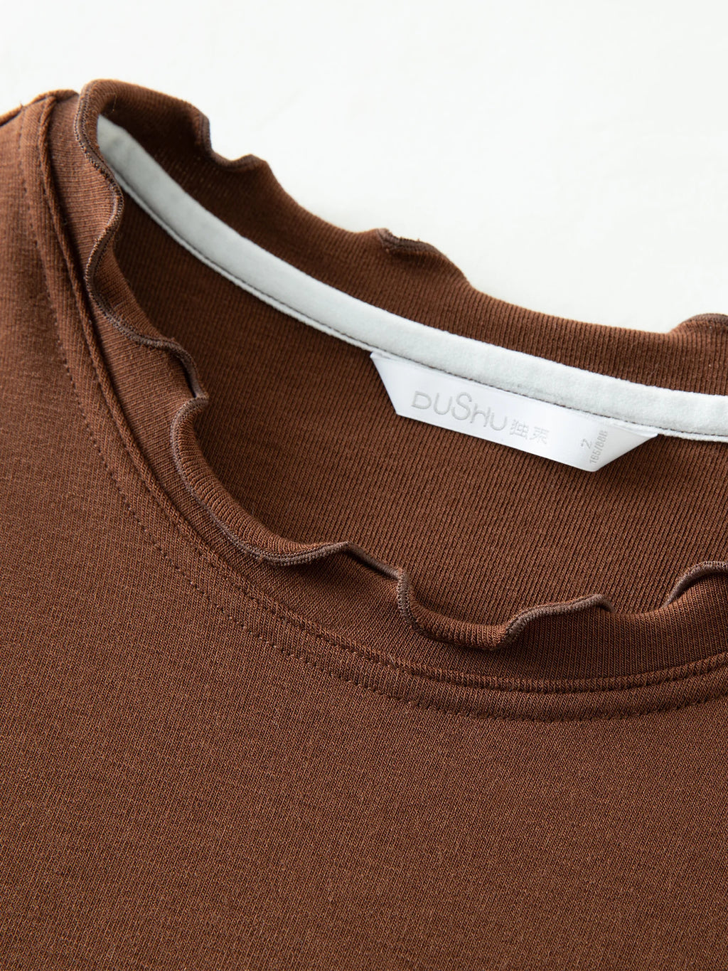 DUSHU Self-Heating Wool T-shirts Half-High Collar Soft Knit  Women's Longline Bralette Fall Winter Curvy Solid Color Pullovers