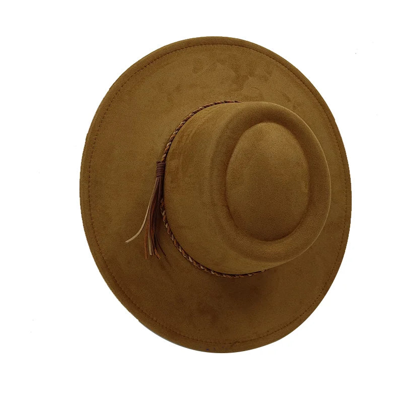 Gorras Para Hombres Three styles Suede Hat Water drop hat 9.5cm Wide Brim Fedora Hat Women's Autumn and Winter Felt Jazz Hat