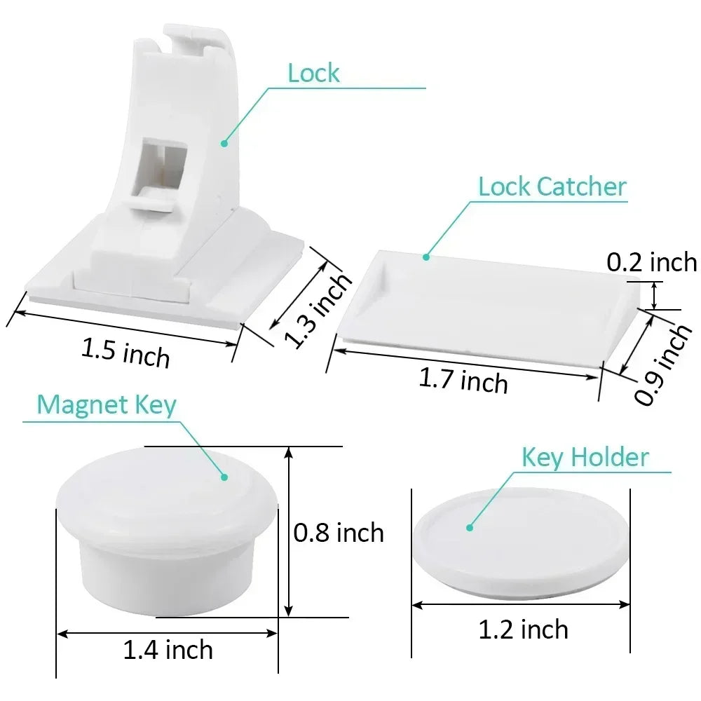 Magnetic Baby Safety Lock Children Protection Invisible Drawer Latch Cabinet Door Lock Limiter Children Security