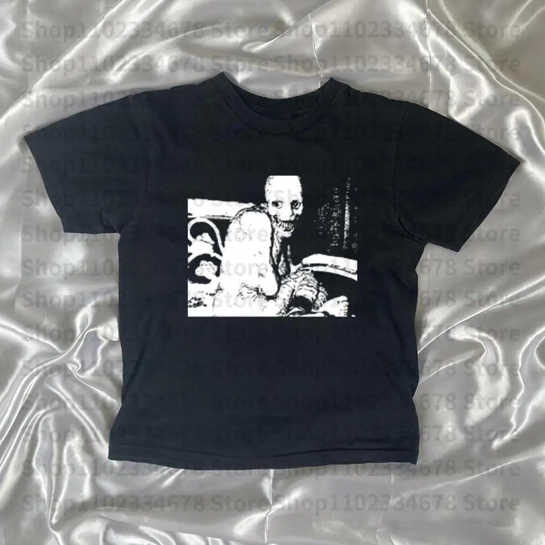 2000s Tops Gothic Emo Girls Camisole Tops Printing Grunge Crop Tops Y2k Clothes Vintage Punk Women's Corset Tank Top Baby Tees