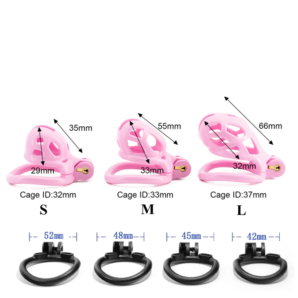 Jaula castidad Cobra 6 colores para hombres,cerradura pene con anillos pene 4 tamaños,Dispositivo Castidad CB para hombres Gay