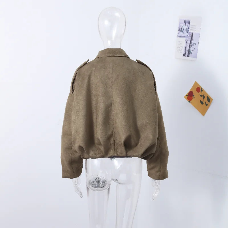 Fashion Coat Short Pant Women Set Casual Loose Lapel  Button Long Sleeve Female Jacket Suit 2025 Autumn High Street Lady Sets