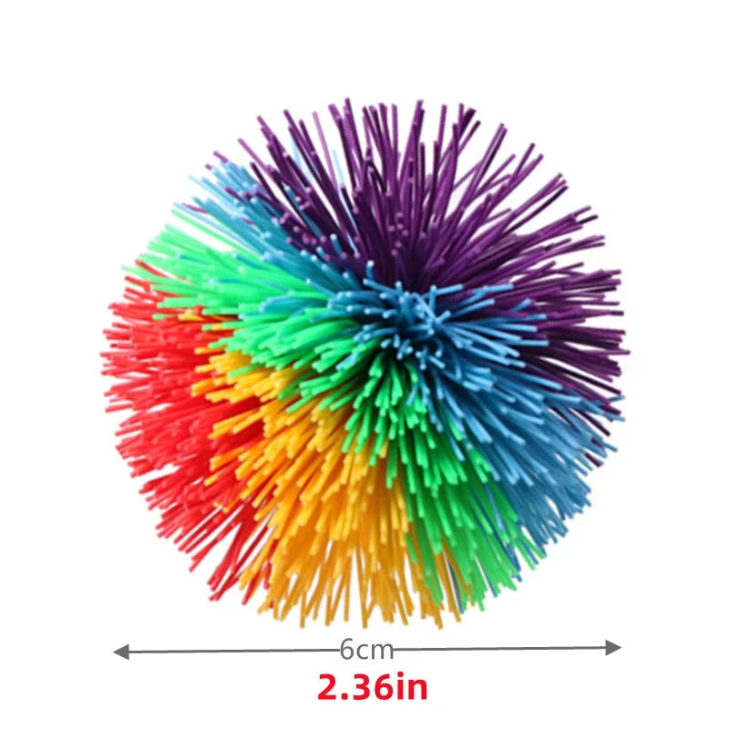 Rainbow Stringy Balls Sensory Fidget Toys For Kids Party Favors Outdoor Fun Games Pelotas Saltarinas Niños Juguetes Divertidos