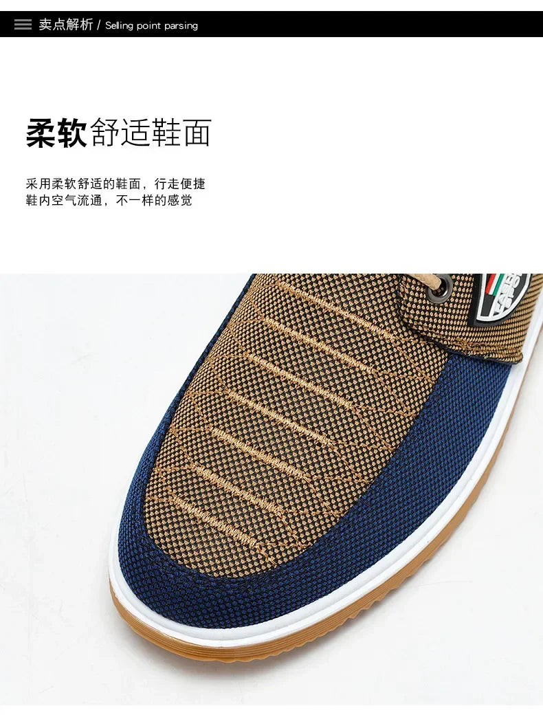 Men's Casual Canvas Shoes Fashion Soft Sole Driving Shoes 2024 Designer Men Shoes Plus Size Comfortable  Sneaker Zapatos Hombres