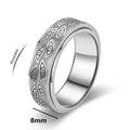 Demon Eye Rotating Anxiety Relife Spinning Ring For Men Anti Stress Stainless Steel Spinner Fidgets Joint Ring Anillo Hombres