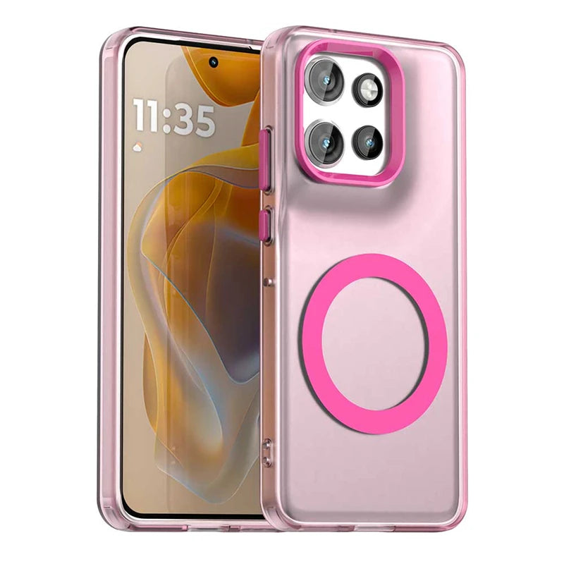 Transparent Case For Motorola Moto S50 Case For Moto S50 5G Magnetic Adsorption Wireless Charging Back Cover For Moto S50 Case