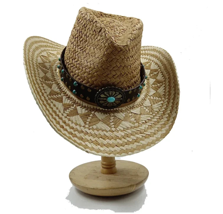 Straw hat women breathable sun hat fashion hollow retro straw hat hand-woven summer travel straw hat gorras para hombres
