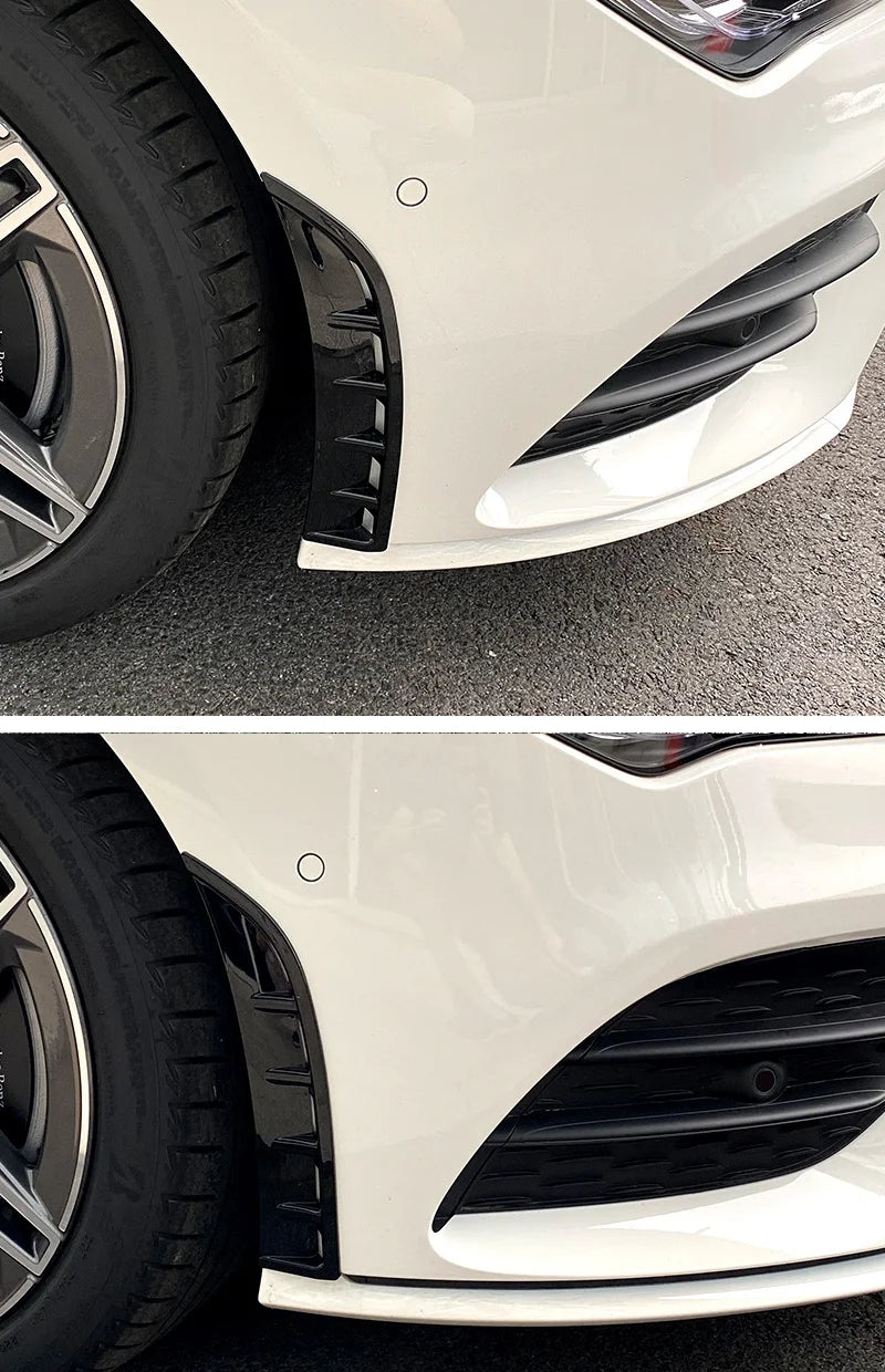 Fit For Mercedes-Benz Accessories C118 CLA180 CLA200 2020+ Front Bumper Canard Side Air Vent Splitter Fins Decorative Cover