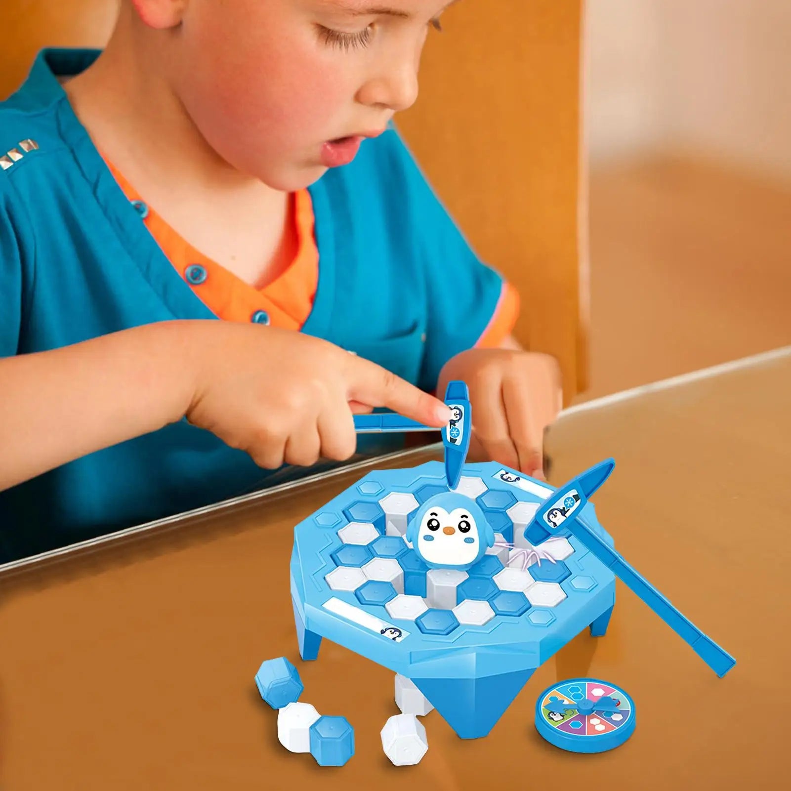 Penguin Ice breaking toys Hand-eye Coordination Board Games with Hammer Penguin ice tapping games For Gathering