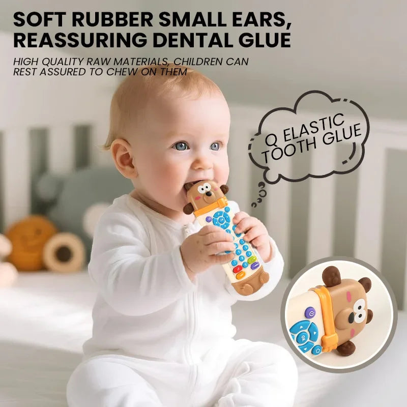 Infant Simulation TV Remote Control Toys with Music and Light Musical Baby Toy Sensory Remote Kid Baby Toys for 1 2 3 Year Old