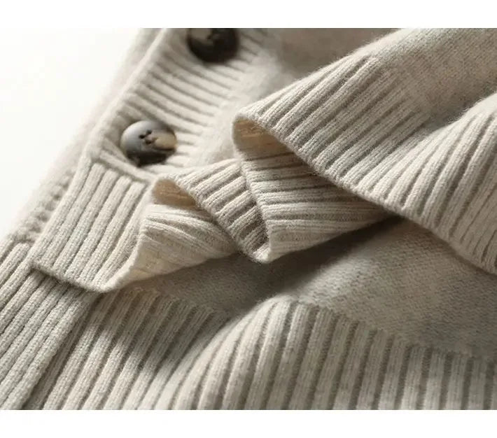 Fashion knit sweater vest College style under three-button solid color crew neck casual all-match pullover sweater for women